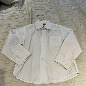 EUC WORN ONCE Boys white Jodano long sleeve dress shirt size 4